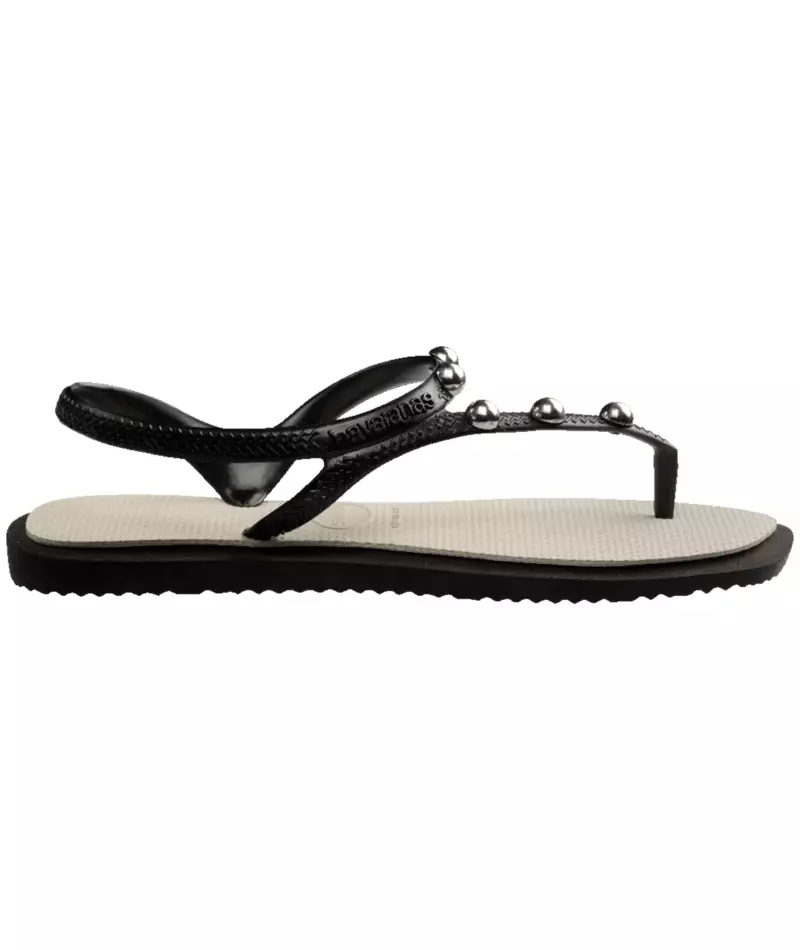 Havaianas 9576 Flash Fusion - Black / Beige Straw - Sandal Wanita