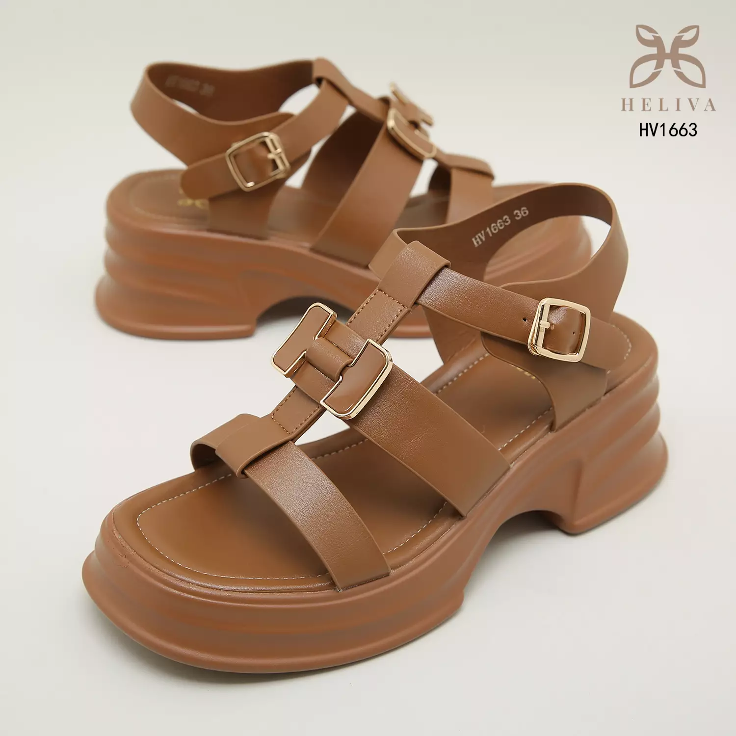 Heliva Pamela Platfrom Heels Rope Detailed Sol 6cm