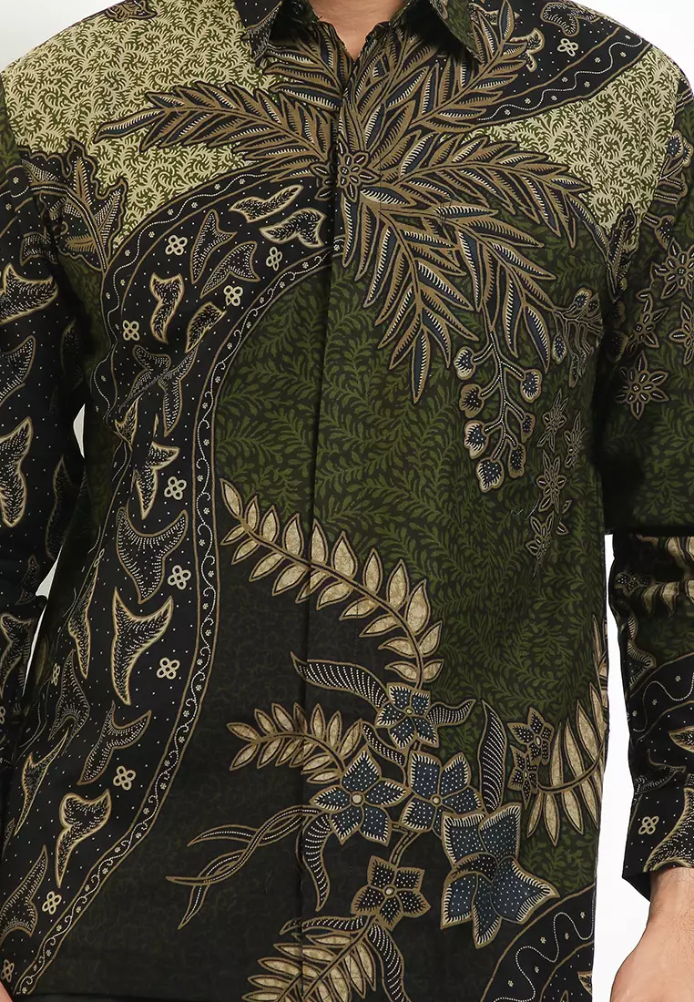BATIK TALENTA EXCLUSIVE Lengan panjang MOTIF BUNGGA Hijau 02