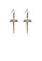 Glamorousky silver 925 Sterling Silver Plated Black Creative Personality Dagger Earrings with Citrine 65543ACB6D0C8FGS_1