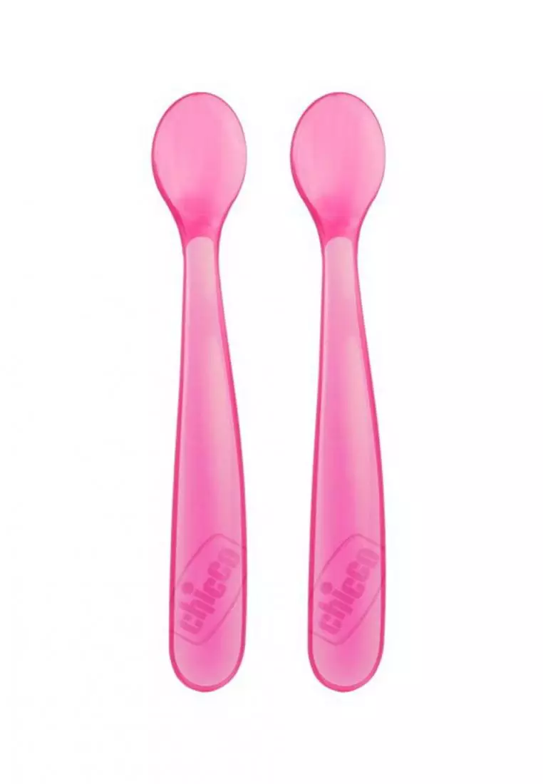 Baby Soft Silicone Spoon 6m+ 2pcs - Girl