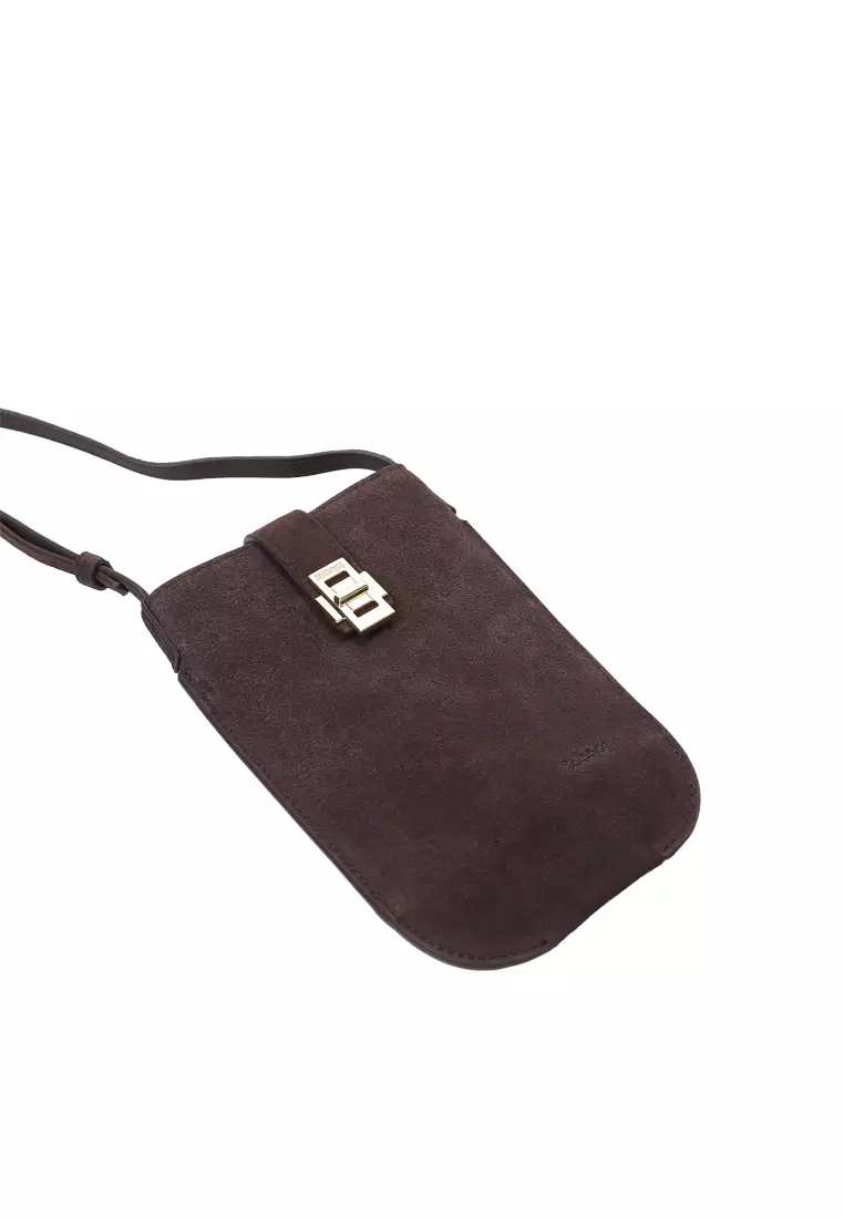 ZANA Phone Pouch - Suede Cacao