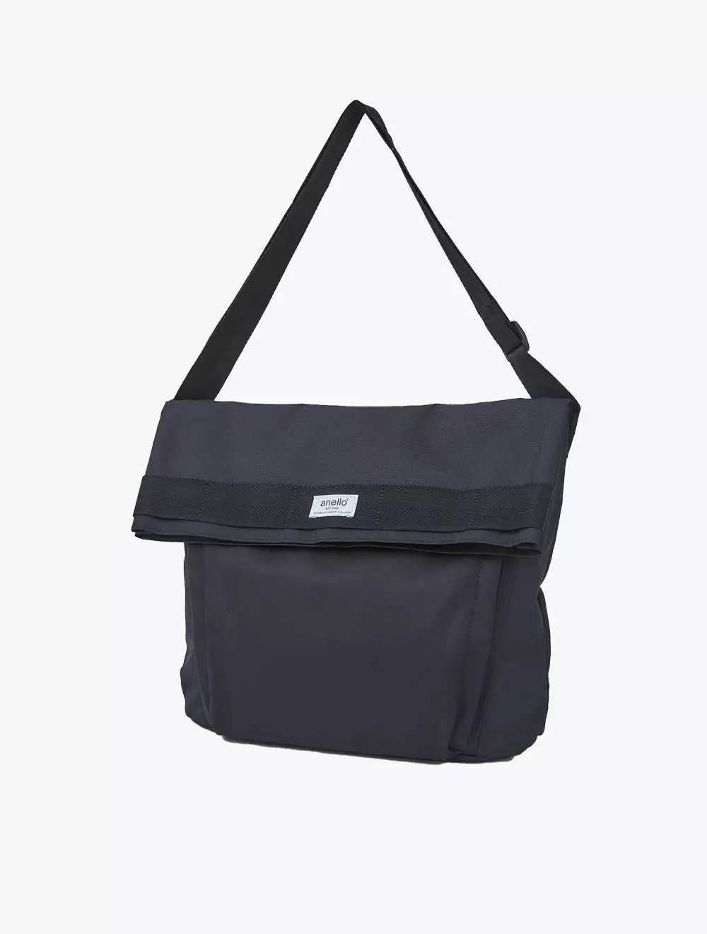 ANELLO FOLDED SHOULDER BAG BLACK