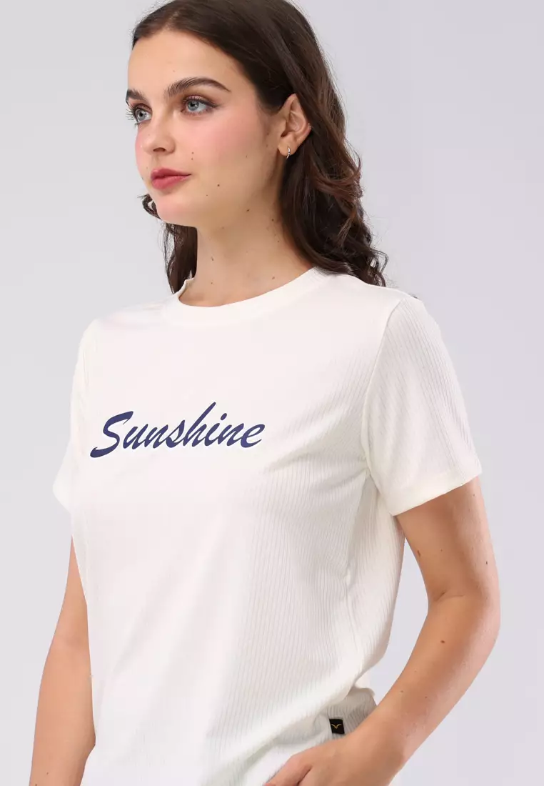 Special Ribbing Plain Knits Short Sleeves Blouse