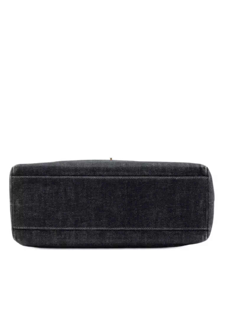 Pre-Loved Chanel Cc Denim Kelly Top Handle Bag