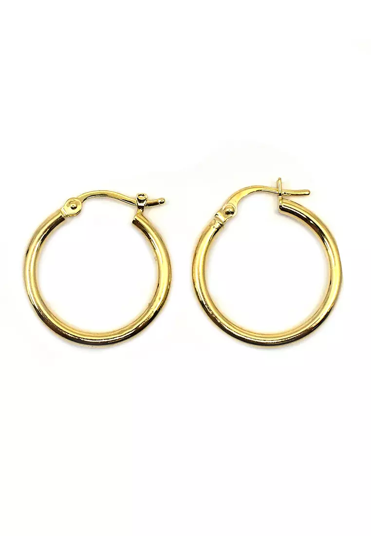 18K Italian Made Yellow Gold Earrings