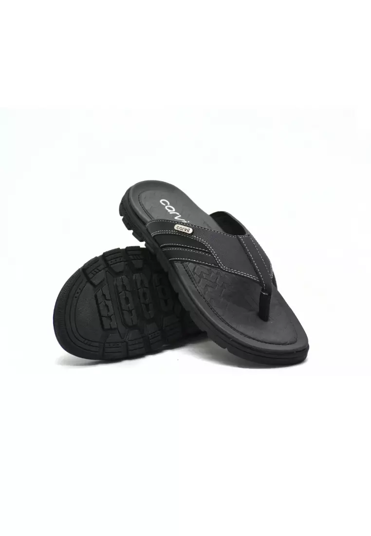 Carvil Sandal Pria Thomhaye-01 M Black
