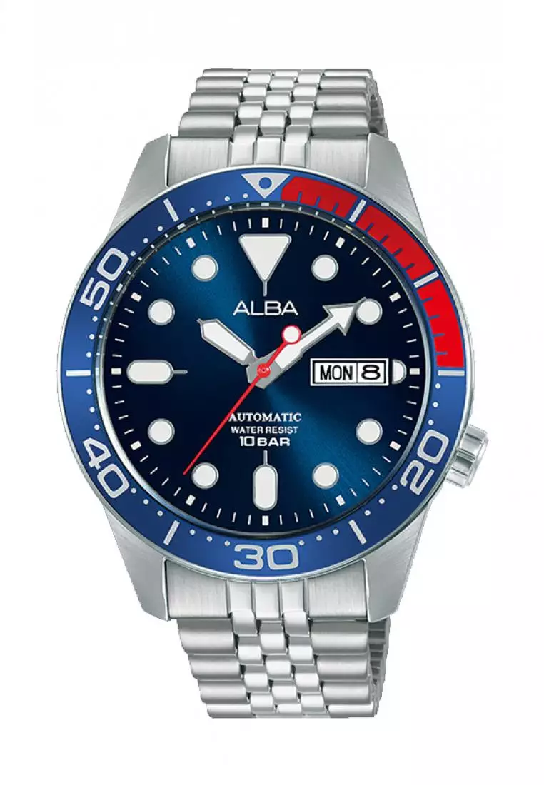 Jam Tangan Pria Alba Original Garansi Resmi AL4191 AL4191X1 Strap Stainless Steel Silver Automatic