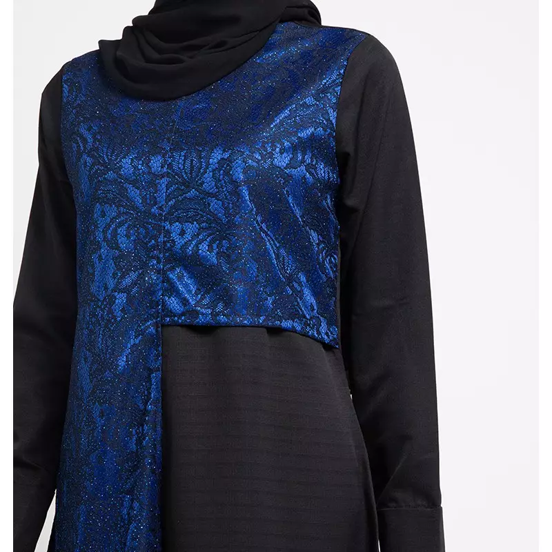 Sania Maxi Dress In Blue Black