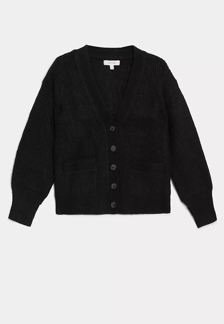 Jual Marks Spencer Knitted V-Neck Relaxed Cardigan with Wool