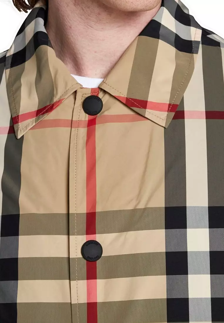 Burberry Check Nylon Jacket in Archive Beige