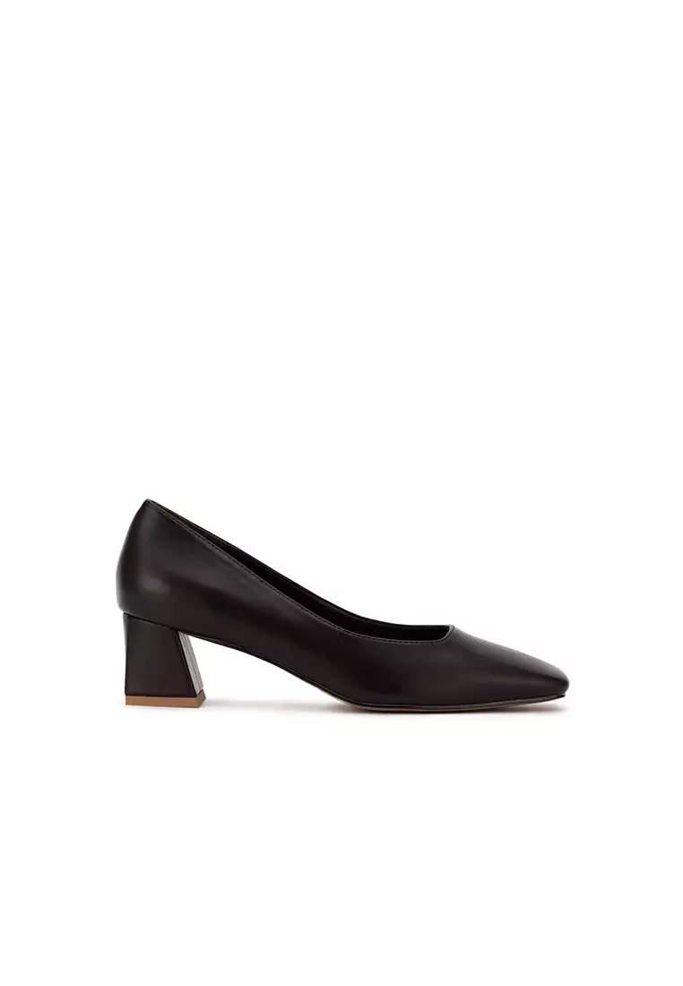 Discount on Nose  shoes - SKU: SQUARE TOE CHUNKY HEEL PUMP