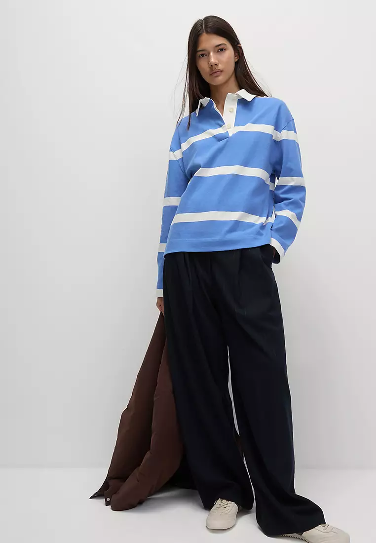 Pure Cotton Striped Rugby Top