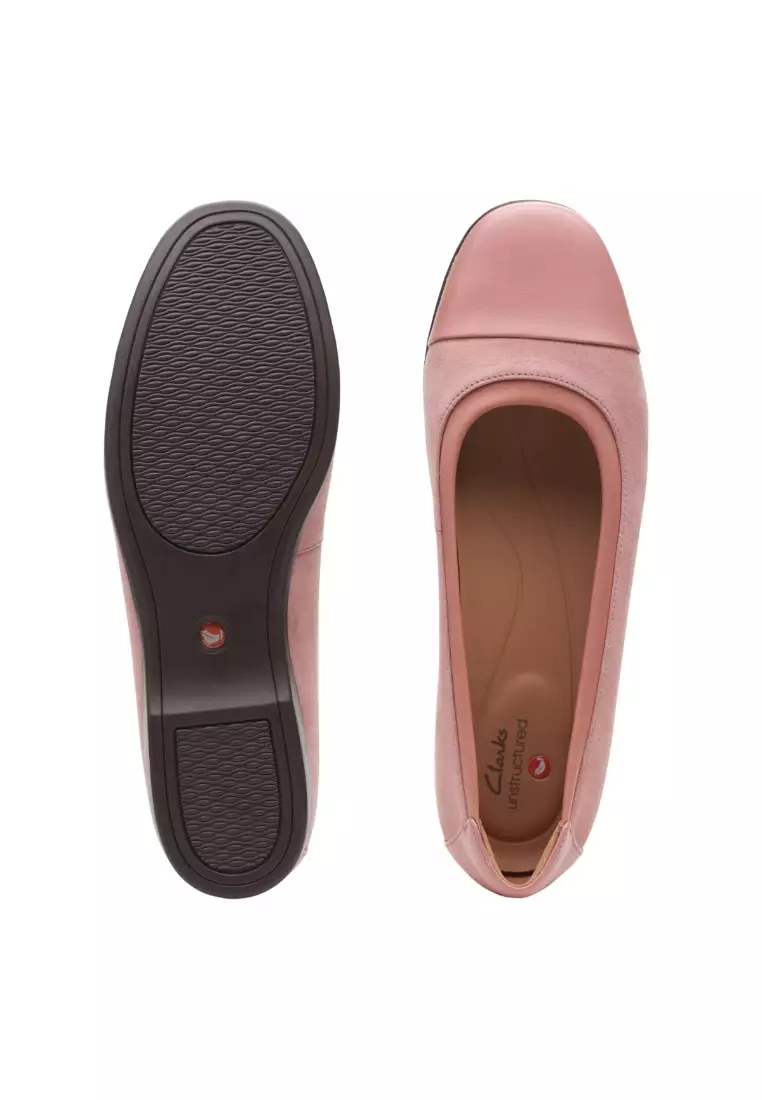 Clarks Un Darcey Cap2 Rose Suede/Leather Combination Womens Shoes