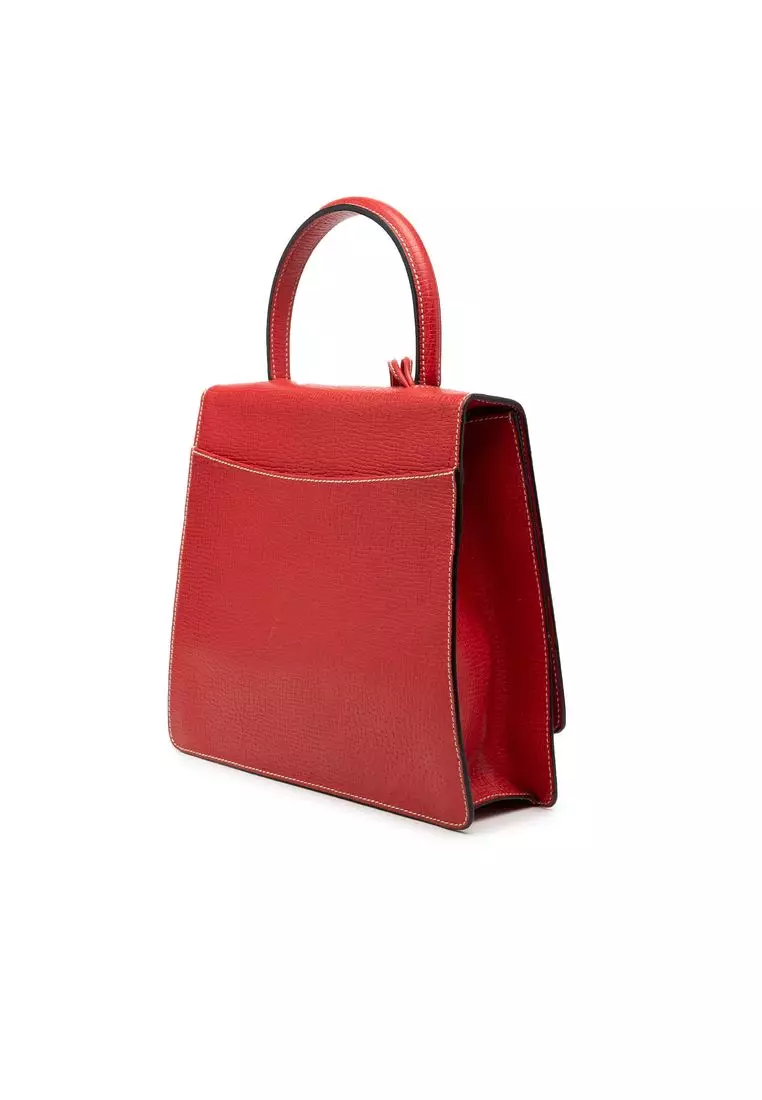 Pre-Loved Loewe Textured Leather Barcelona Top Handle Bag