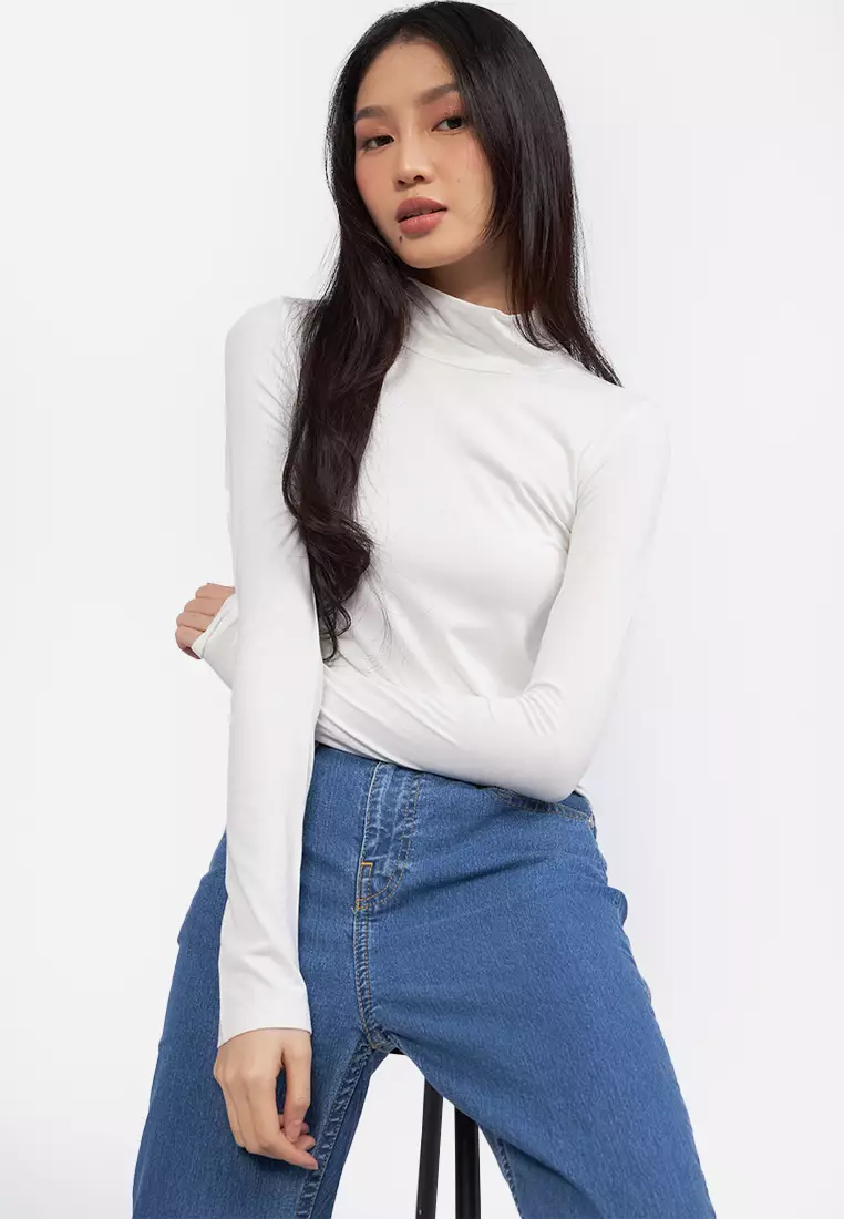 High Neck Long Sleeve Top