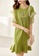 OUNIXUE green Sweet Beaded Dress BE87BAAEA86CCAGS_5