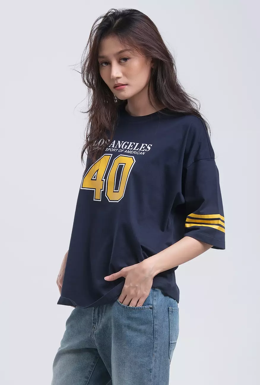 Kaos Oversize Wanita Nirina Navy