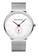 EGLANTINE white and silver EGLANTINE® Paname II 40mm Unisex Quartz Watch White Dial and Red Hands on Steel Milanese Bracelet A6CEEACD532977GS_1