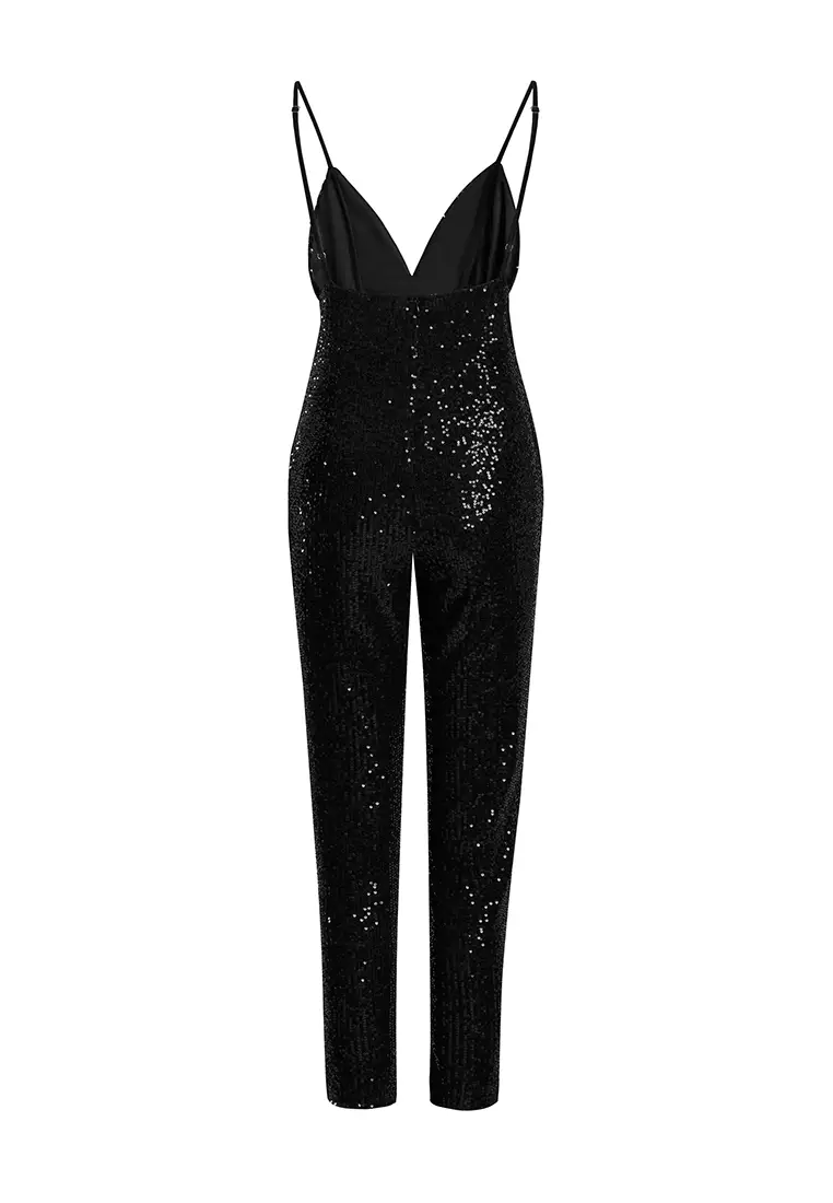 Buy URBAN REVIVO Sequin Jumpsuit 2024 Online ZALORA Philippines