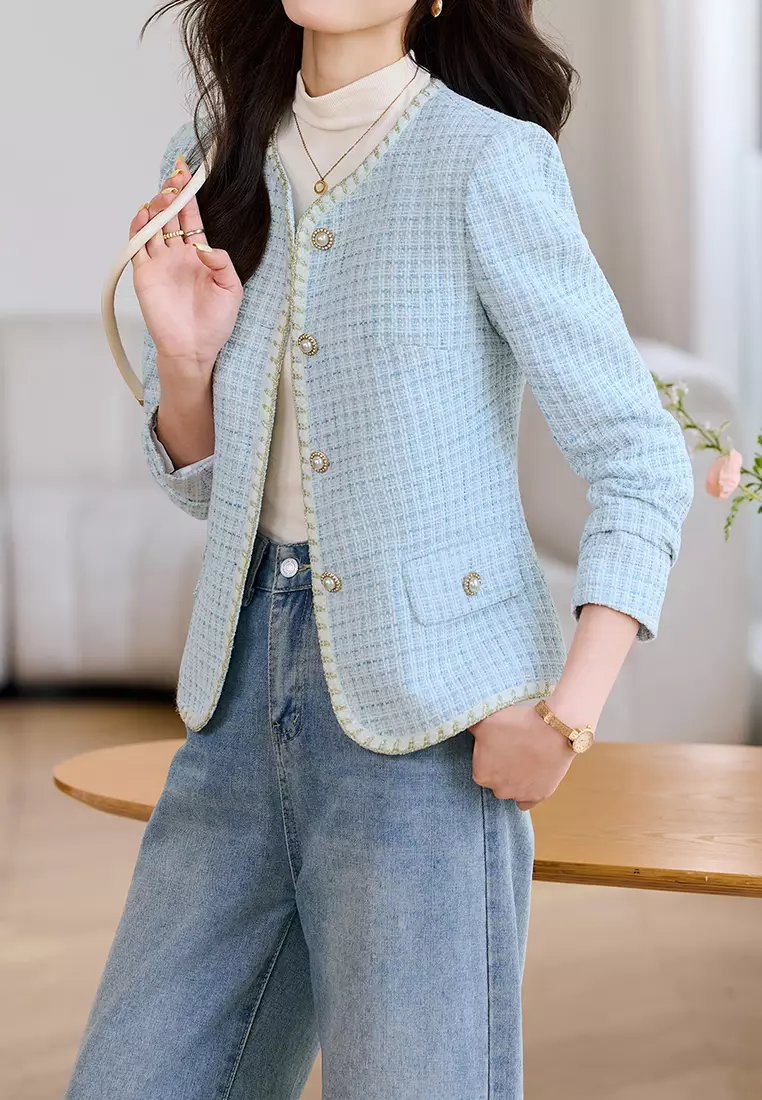 French-style Tweed Jacket‌ YGH-EY8987