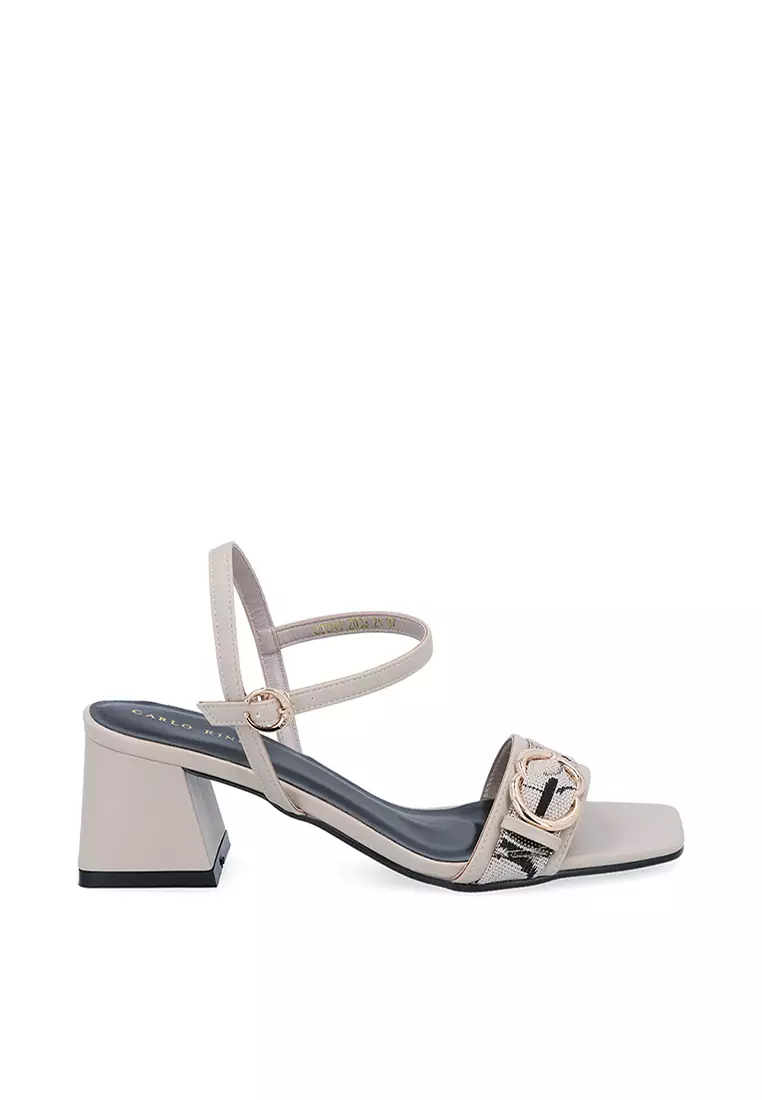 Discount on Carlo Rino  shoes - SKU: Beige Carlo Geo Jaquard Sandals