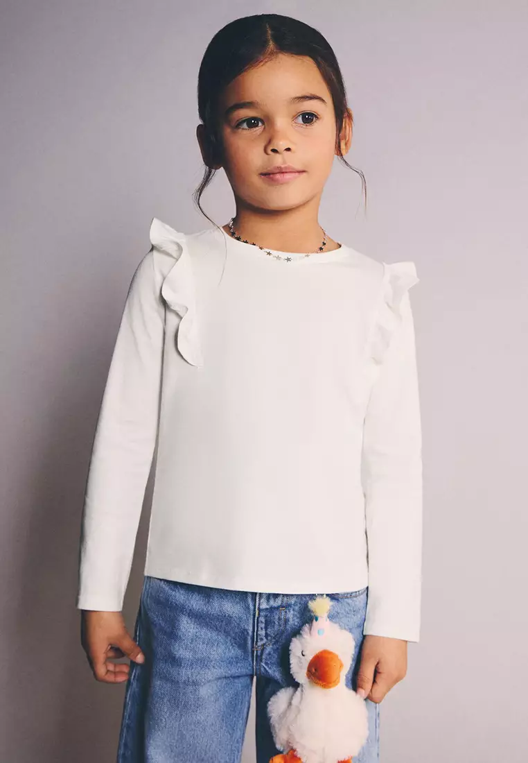 Frills Cotton T-Shirt