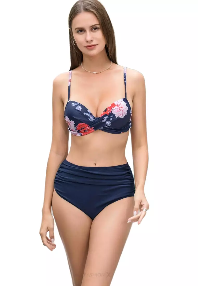 (2pcs)Sexy Suspender Bikini Swimsuit