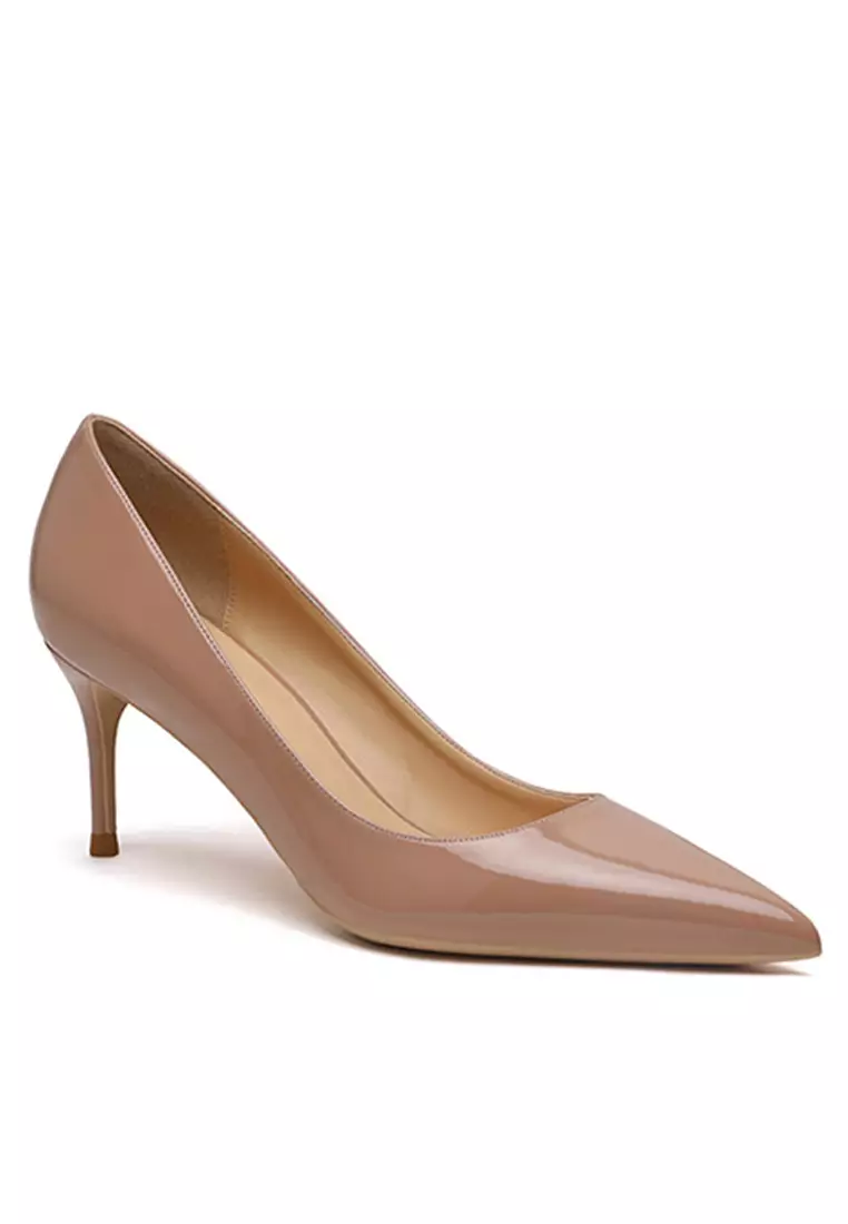 6CM Faux Patent Pointed High Heel Shoes HZL160