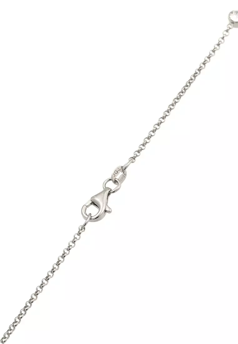 Necklace Delicate Heart Gold Plated Embellished With Crystals By Swarovski®