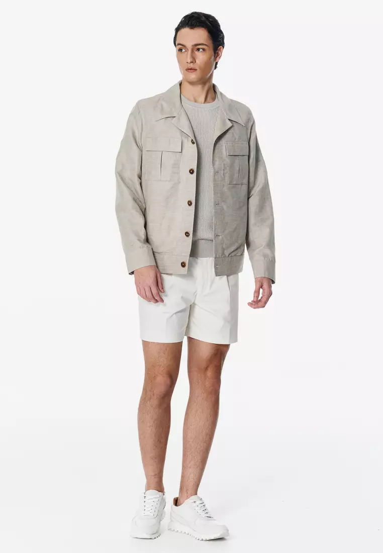 Glacier Grey Pure Cotton Crewneck Knit