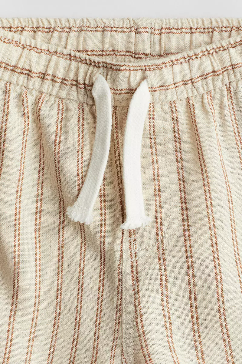Linen-blend joggers
