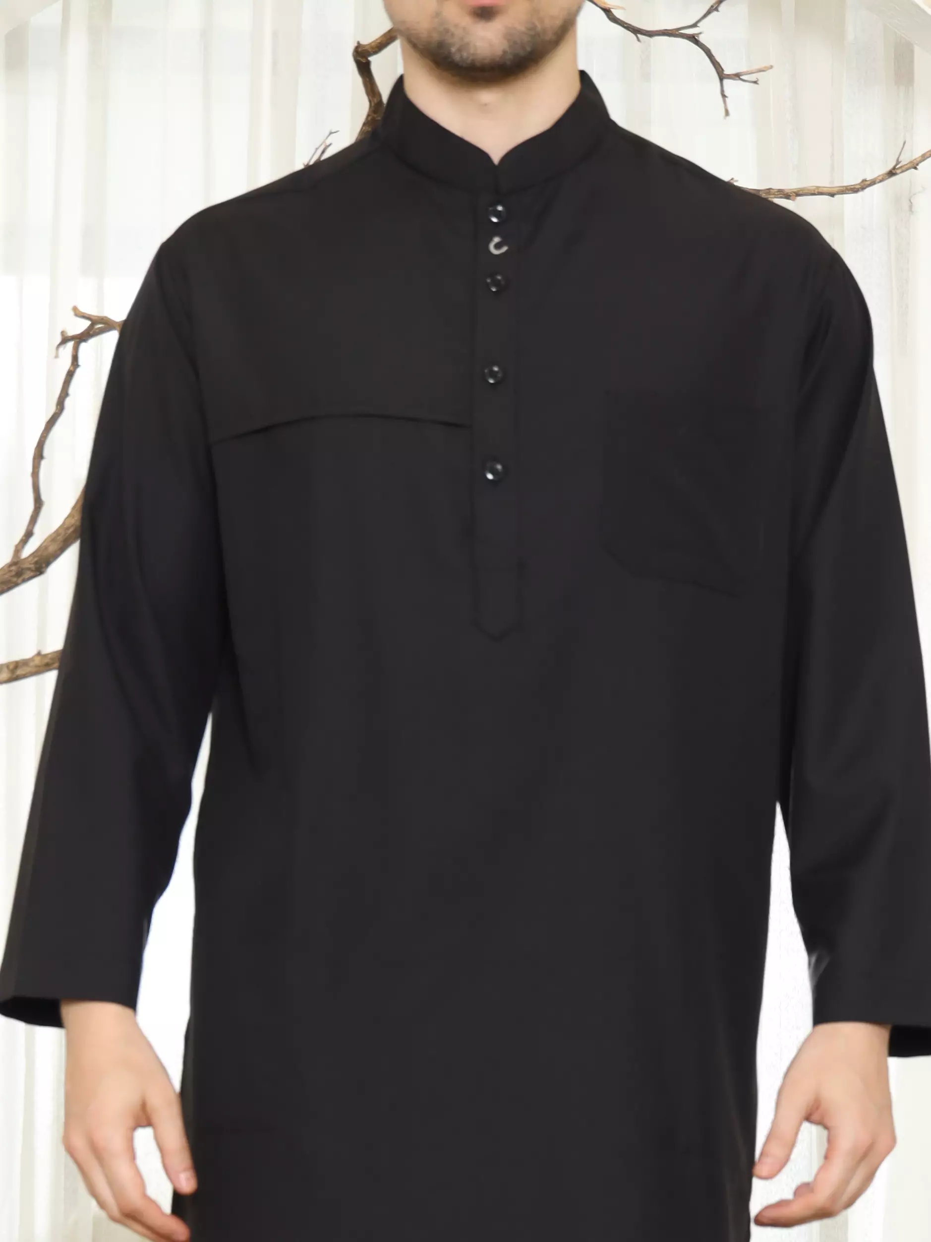 Setelan Baju Koko Sarimbit Kurta Pakistan PK 10 Black