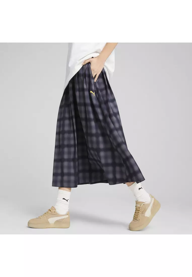 ROAD TO UNITY Woven Midi AOP Pleated Skirt