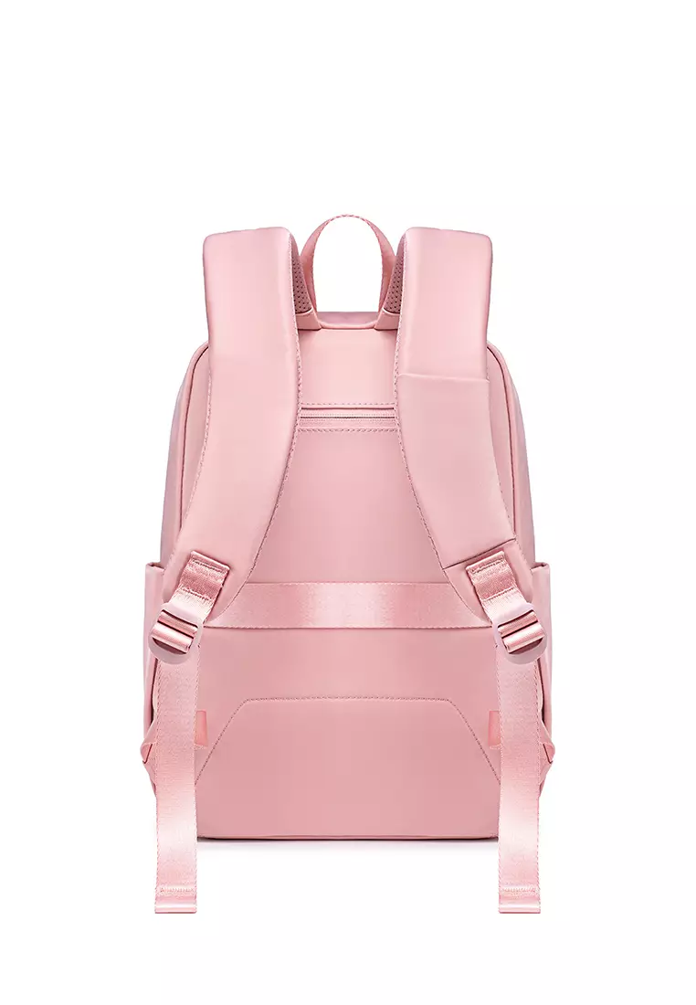 Solid Color 15.6'' Laptop Compartment Light Nylon Waterproof Knapsack Backpack For Women