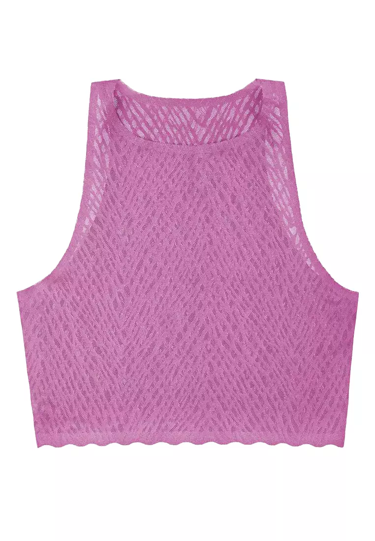 Sloggi ZERO Feel Bliss Crop Top Bra for Women - Pink Pearl