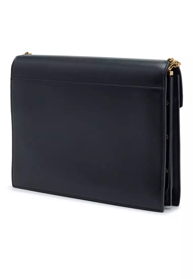 Pre-Loved Saint Laurent Smooth Calfskin Monogram Cassandra Clasp Bag