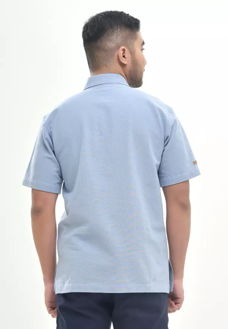 Rabbani - Kemeja Koko Lengan Pendek Kemko Qossam Exclusive - Light Blue