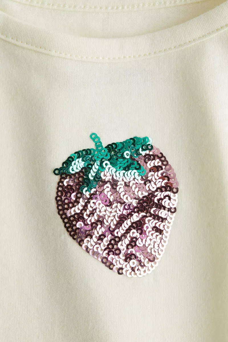 Sequined cotton top