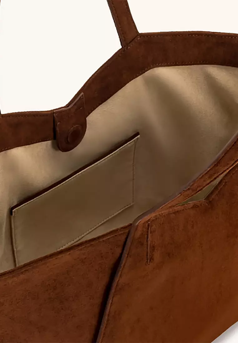 Kiana Large Capacity Tote Bag - Dark Brown