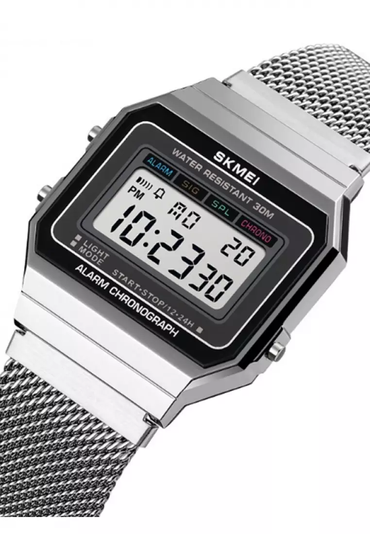 Jam Tangan Digital Wanita Waterproof Many Function Strap Tali Material Stainless Steel VRO114 ORIGINAL