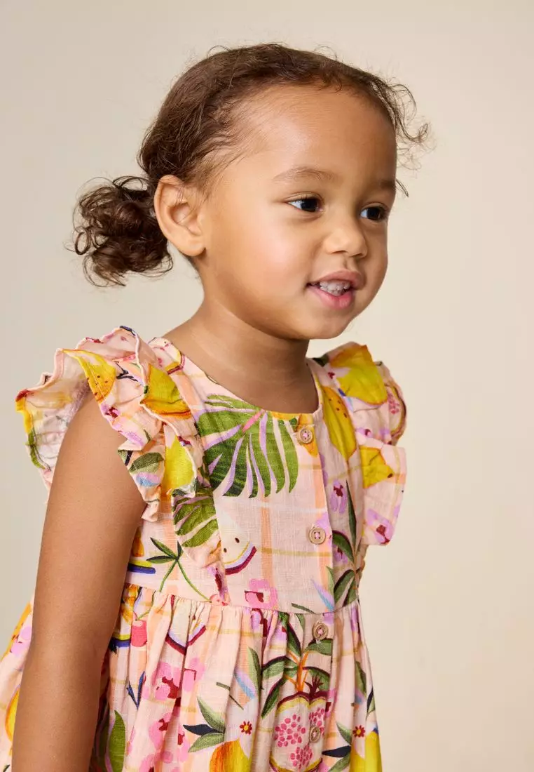 Double Ruffle Sleeve Dress