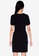 ZALORA BASICS black Short Sleeve Drape Front Dress 54CC8AA1AADDC8GS_2