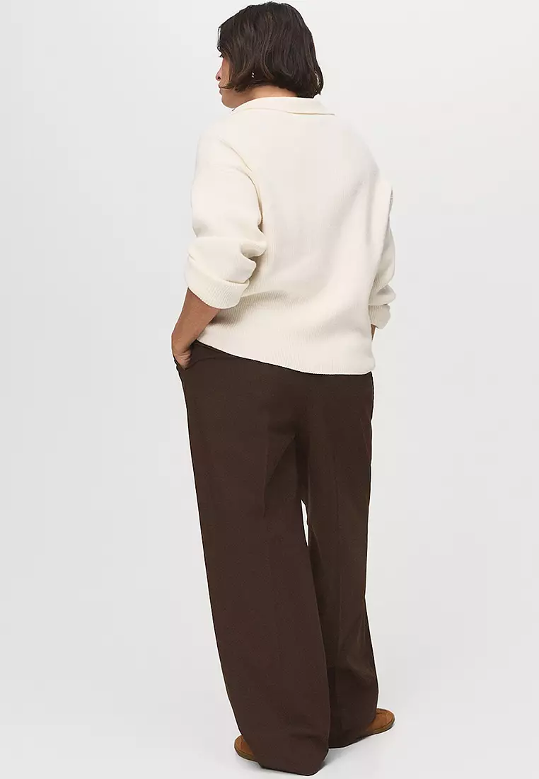 Low-Rise Wide-Leg Trousers
