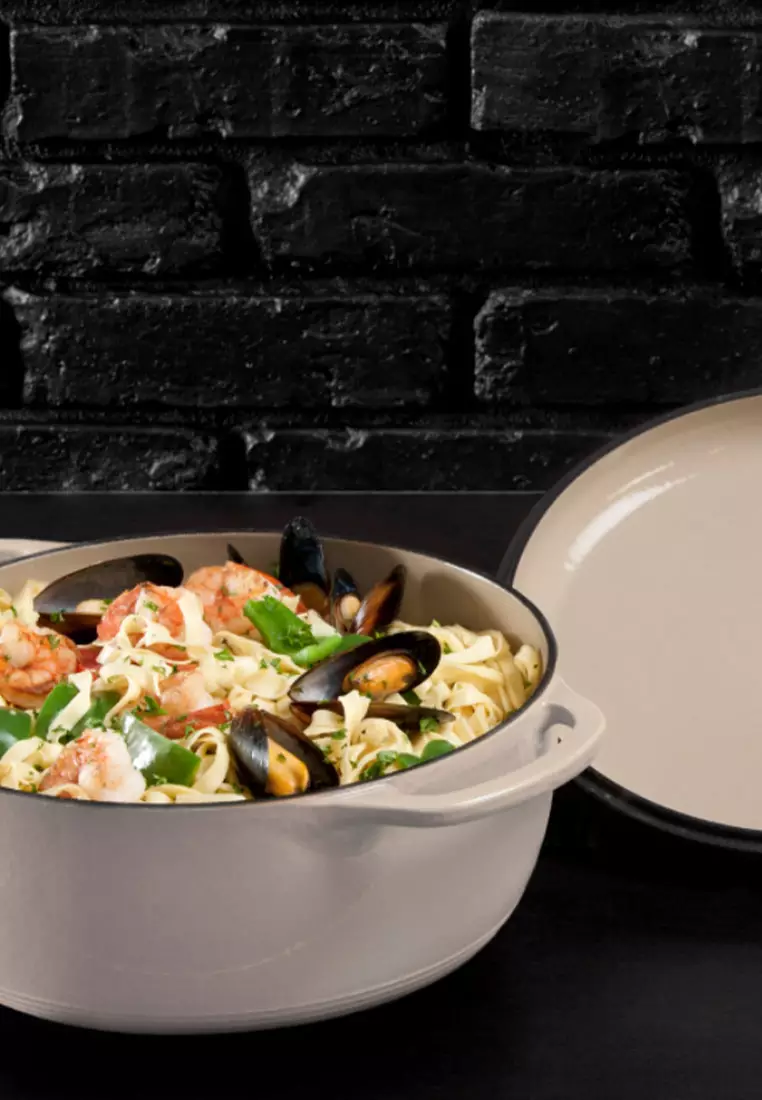 Buy Lodge 6 Quart Enamel Cast Iron Dutch Oven Oyster White 2024 Online