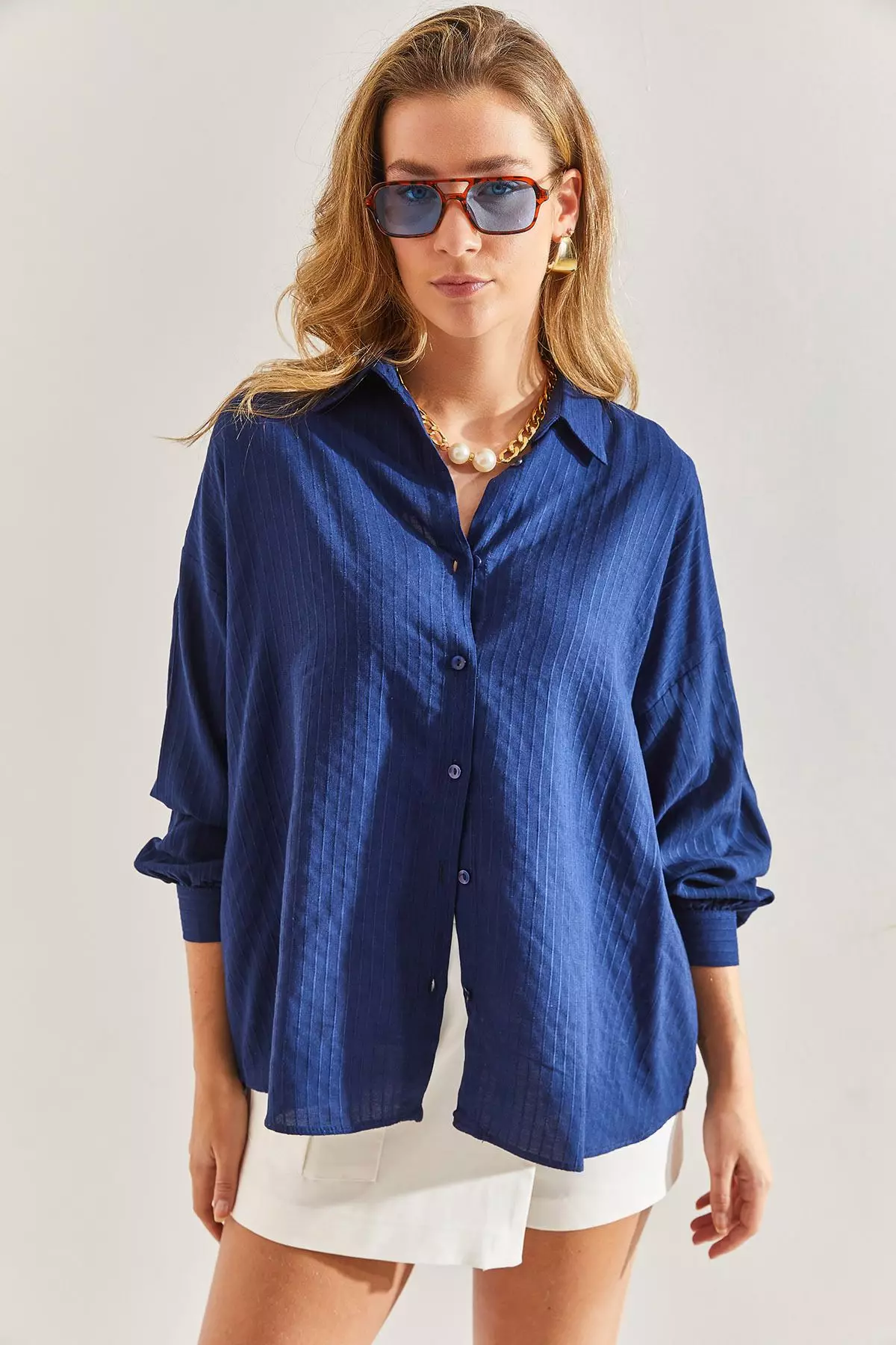 Women's Jacquard Linen Shirt 60171028