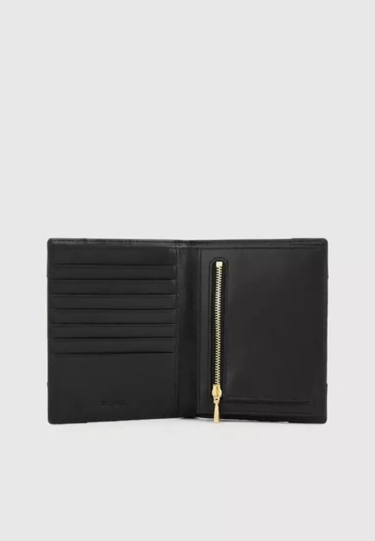 Larissa 2 Fold Short Wallet Black