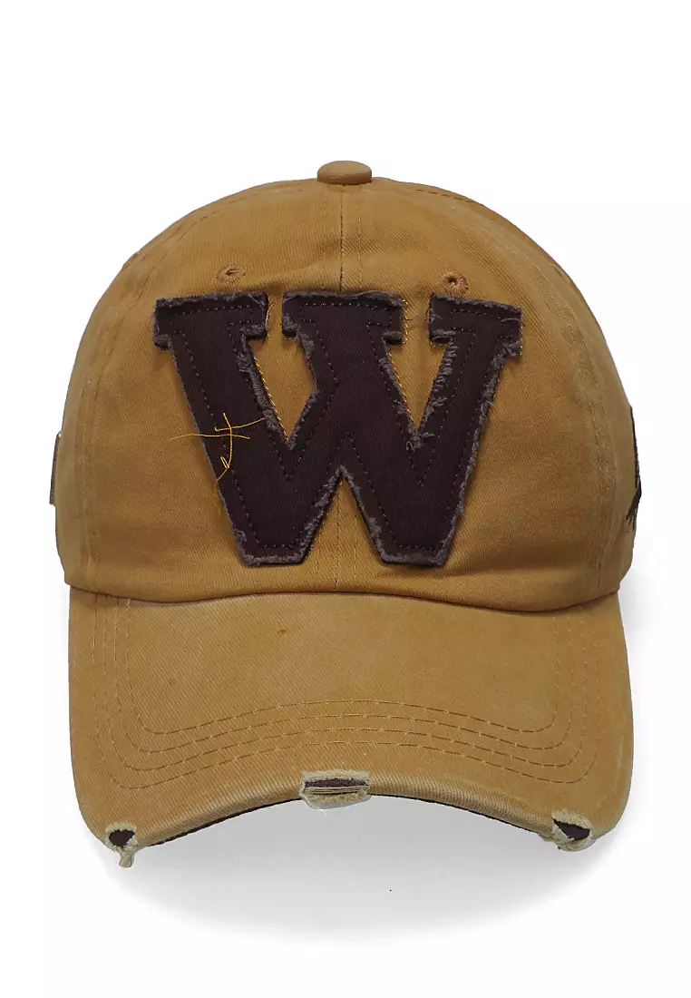 Drsh Topi Baseball Unisex Vintage  Casual Motive W Adjustable Material Cotton Jean ORIGINAL - Brown