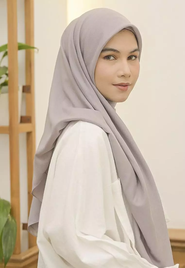 Haraa Voal Plain Grey Griss