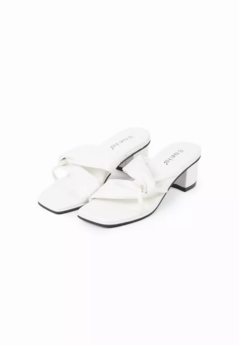 Seis Elora Sandal Heels Wanita 5 Cm-WHITE